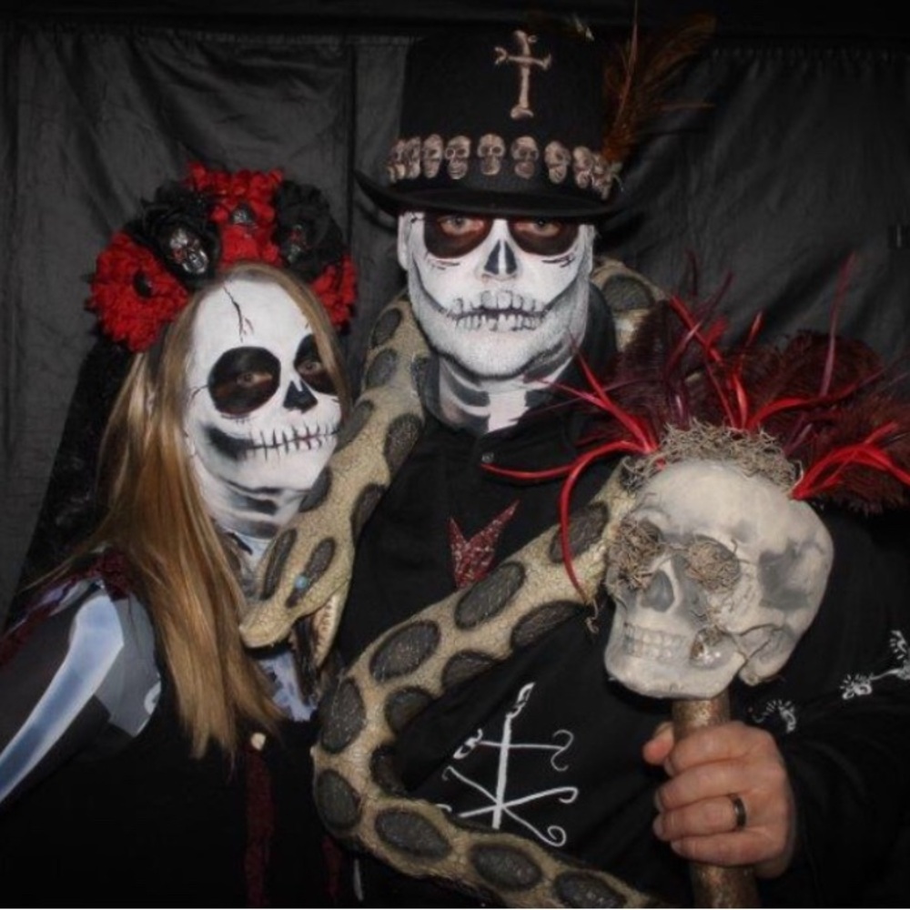 Custom Made  Top Hat with Skull and Feather Accents #Halloween voodoo costume
